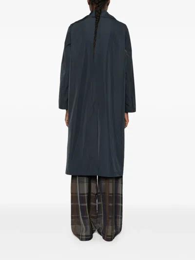 Aspesi Button Front Coat In Blue