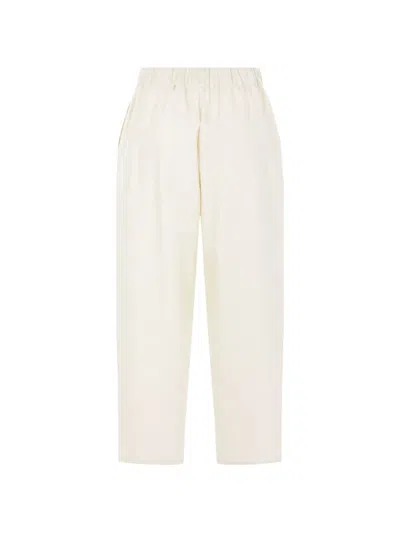 Dušan Elasticated Trousers In White