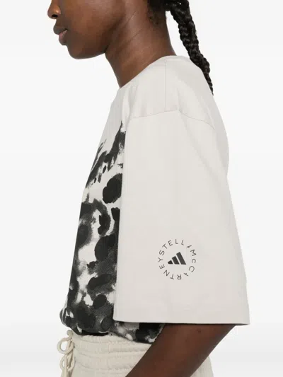 Adidas By Stella Mccartney Patterned T-shirt In White