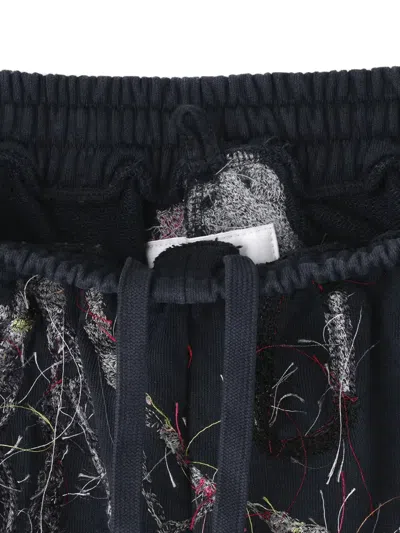 Doublet Printed Drawstring Trousers In Black