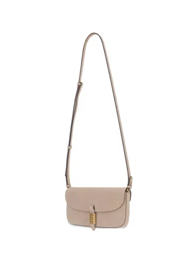 Pinko Medium Saddle Flat Shoulder Bag In Neutral