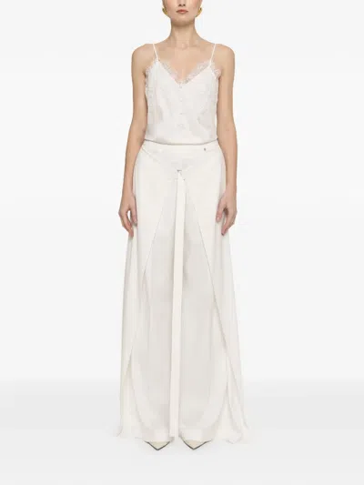 Nissa Lace Panel Blouse In White