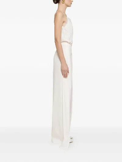 Nissa Lace Panel Blouse In White