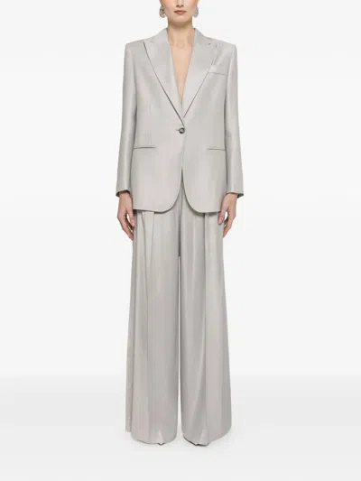 Nissa Single-breasted Blazer In Gray
