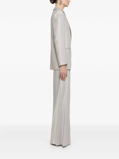 Nissa Single-breasted Blazer In Gray