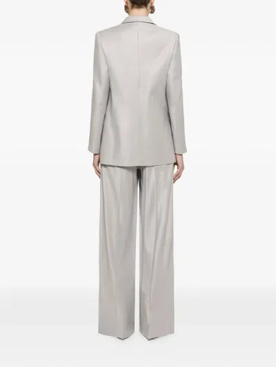 Nissa Single-breasted Blazer In Gray
