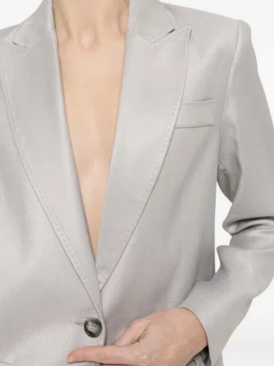 Nissa Single-breasted Blazer In Gray