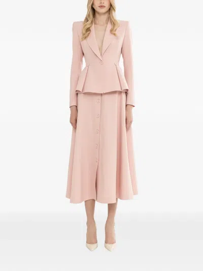 Nissa Button Single-breasted Blazer In Pink