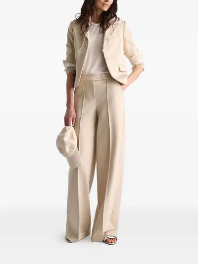 Dorothee Schumacher Cropped Blazer In Punto Milano In Neutral