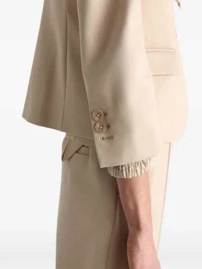 Dorothee Schumacher Cropped Blazer In Punto Milano In Neutral