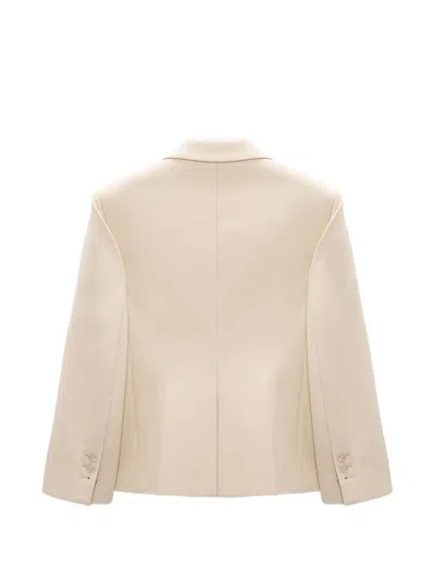 Dorothee Schumacher Cropped Blazer In Punto Milano In Neutral