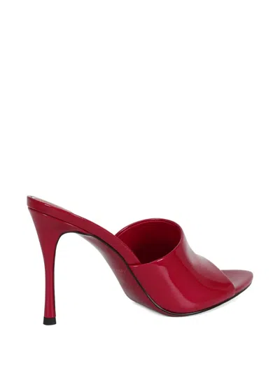 Potamy Pointed Leather Mules In Red