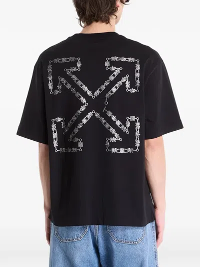Off-white Off White Off White S.matthew Skate Logo Print T Shirt In Black