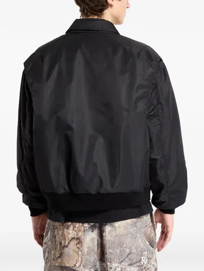 Brain Dead Embroidered Flight Jacket In Black