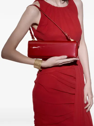 Potamy Adjustable Leather Shoulder Bag In Red