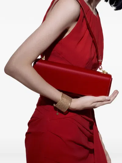 Potamy Adjustable Leather Shoulder Bag In Red