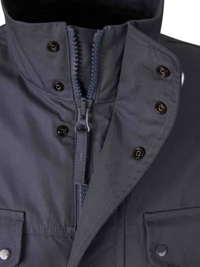 Stone Island Buttoned Flap-pocket Jacket In Blue