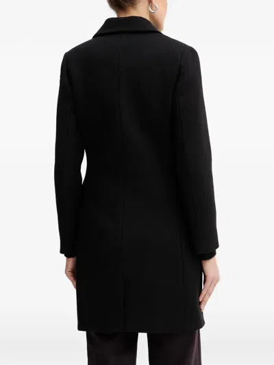 Morgan Buttoned Coat In Black
