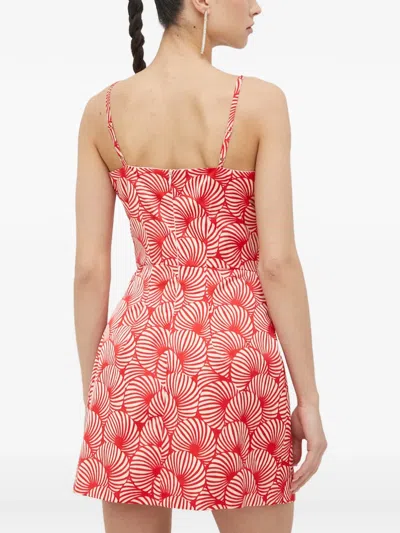 Morgan V-neck Patterned Mini Dress In Multi