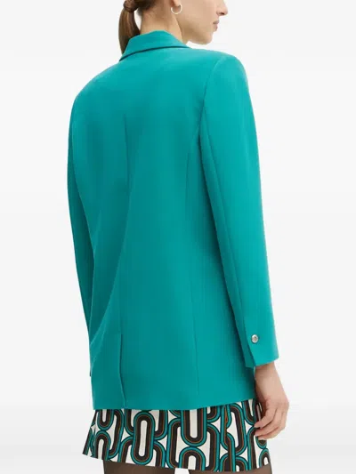 Morgan Buttoned Blazer In Green