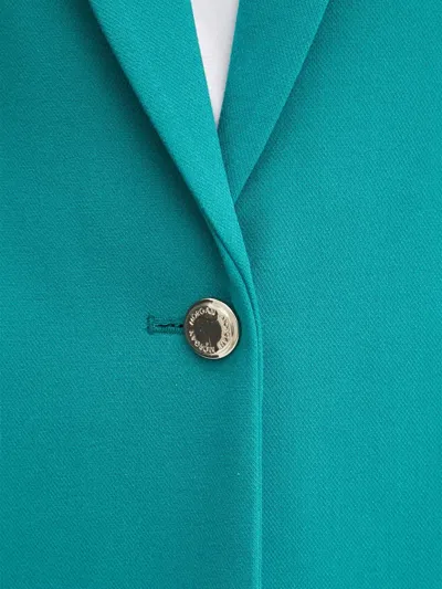Morgan Buttoned Blazer In Green