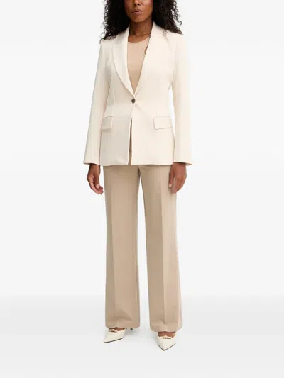 Morgan Pocket Button Blazer In Neutral