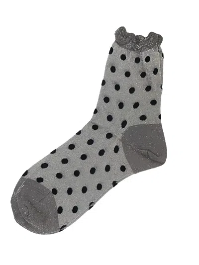 Antipast Polka Dot-pattern Socks In Gray