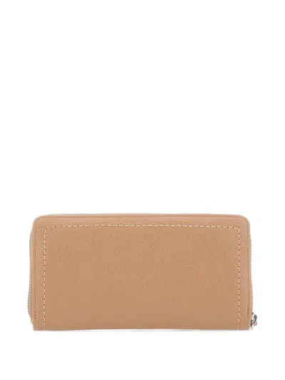 Gianni Chiarini Bubble Zip-around Wallet In Neutral