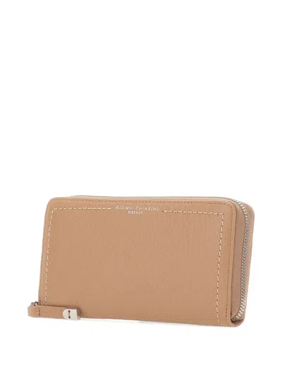 Gianni Chiarini Bubble Zip-around Wallet In Neutral