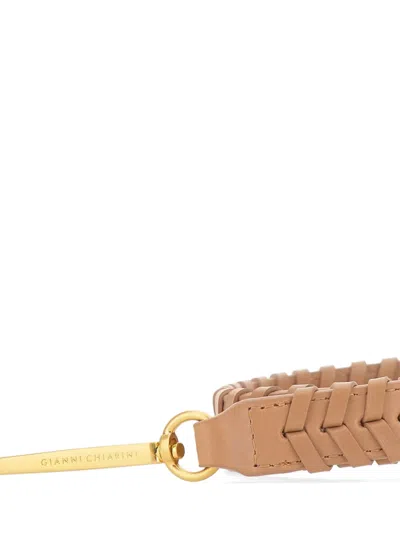 Gianni Chiarini Maxi Braid Shoulder Strap In Neutral
