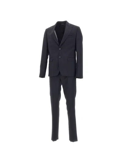 Ungaro Pinstripe-pattern Suit In Blue