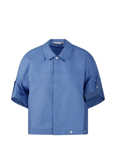 Re Code Buttoned Tie Blouse In Neutral