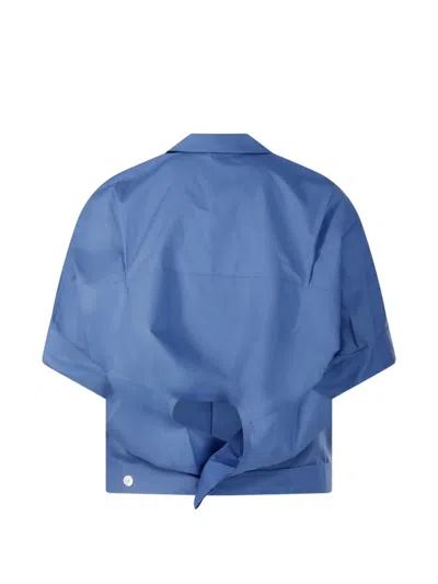 Re Code Buttoned Tie Blouse In Neutral