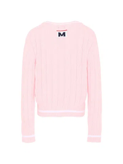 Msgm Cable-knit Sweater In Brown