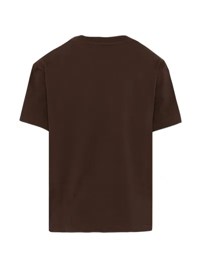 Msgm Graphic-print T-shirt In Brown