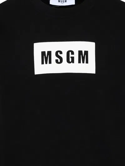 Msgm Logo-detail Sweatshirt In Black