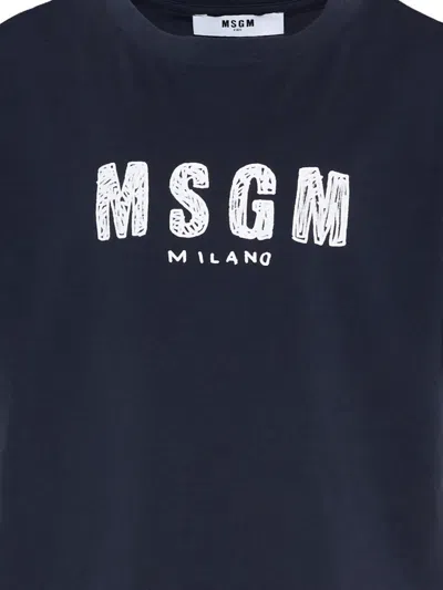Msgm Short-sleeve T-shirt In Orange