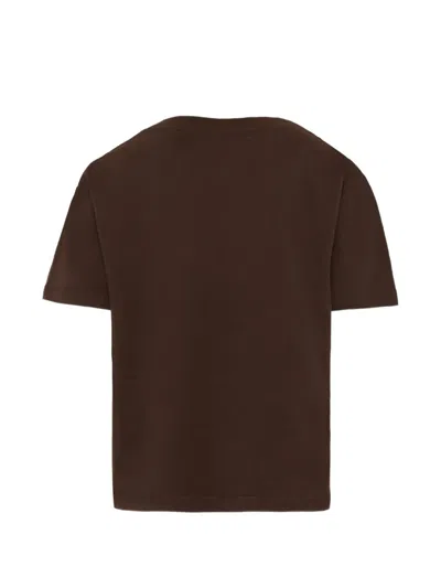 Msgm Box-logo T-shirt In Gray