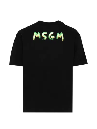 Msgm Short-sleeve T-shirt In Brown