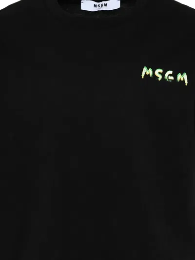 Msgm Short-sleeve T-shirt In Brown