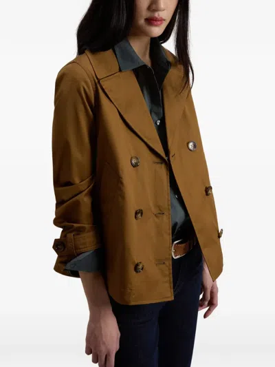 Woolrich Double-breasted Jacket In Brown