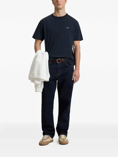 Woolrich Logo-print T-shirt In Blue