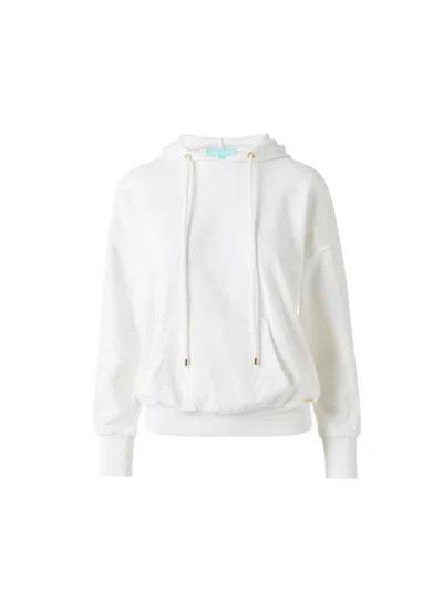 Melissa Odabash Nora Drawstring Sweatshirt In White