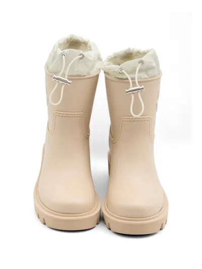 Moncler Drawstring-closure Logo-patch Boots In Pink