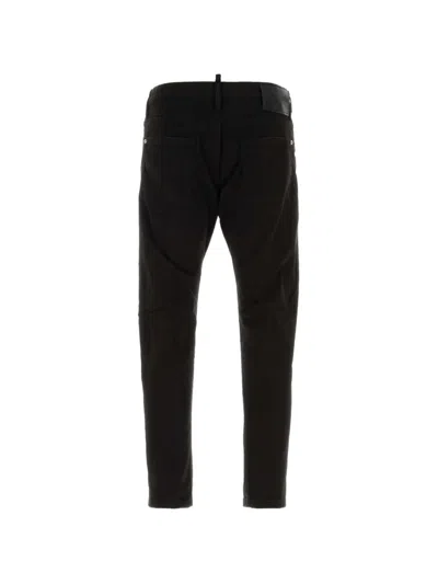 Dsquared2 Button Stretch Slim Jeans In Black