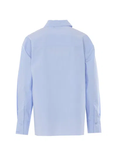 Twinset Button Long-sleeve Shirt In Blue