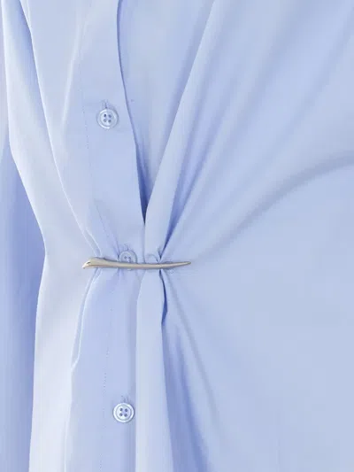 Twinset Button Long-sleeve Shirt In Blue
