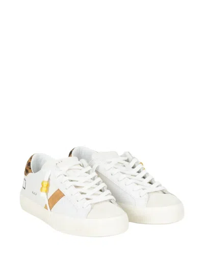 Date Leopard Panel Sneakers In White