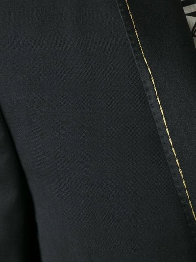 Shop Lanvin Stitched Shawl Lapel Jacket In Black