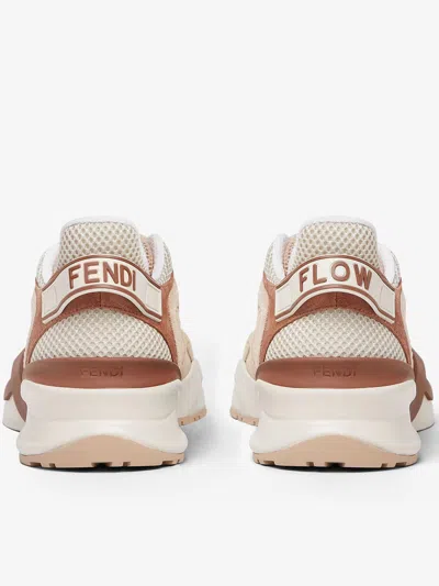 Fendi Mesh Flow Sneakers Perforated Design Pull Tab In Multi
